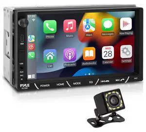 Double Din Car Stereo with Backup Camera | 1080P HD 7-Inch IPS Touch Screen Radio for Car | 4x60W Power CarPlay and Android Auto with AM/FM & Bluetooth 5.0 | Includes Microphone & Remote Control Double Din Car Stereo with Backup Camera | 1080P HD 7-Inch IPS Touch Screen Radio for Car | 4x60W Power CarPlay and Android Auto with AM/FM & Bluetooth 5.0 | Includes Microphone & Remote Control