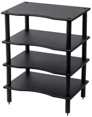Monolith 4 Tier Shelf Audio Stand - Open Air Storage, Modular Design, Sturdy, Compatible with Bose, Polk, Sony, Yamaha, Pioneer and Others, Black Monolith 4 Tier Shelf Audio Stand - Open Air Storage, Modular Design, Sturdy, Compatible with Bose, Polk, Sony, Yamaha, Pioneer and Others, Black
