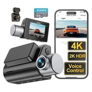 4K Dash Cam Front Rear, Voice Control, GPS & Wi-Fi6 Dual Dash Camera | 2K HDR, Free 64GB TF Card, 2IPS Screen, G-Sensor, Night Vision, Loop Recording, 24H Park Mode, Smart Dashcam 4K Dash Cam Front Rear, Voice Control, GPS & Wi-Fi6 Dual Dash Camera | 2K HDR, Free 64GB TF Card, 2IPS Screen, G-Sensor, Night Vision, Loop Recording, 24H Park Mode, Smart Dashcam