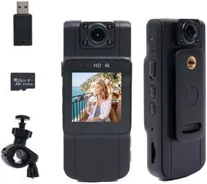 Body Camera,HD 4K Mini Body Cam, with Audio and Video Recording,128GB Wearble Portable Camera,for Work, Guard, Travel,Vlog Body Camera,HD 4K Mini Body Cam, with Audio and Video Recording,128GB Wearble Portable Camera,for Work, Guard, Travel,Vlog
