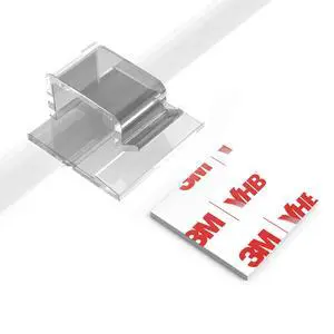 Cable Clips with Strong Self-Adhesive, R Shape Cable Management TV PC Wire Holder Sticky Tidy and Organizer Cord and Wires - 40 Pcs (Clear) Cable Clips with Strong Self-Adhesive, R Shape Cable Management TV PC Wire Holder Sticky Tidy and Organizer Cord and Wires - 40 Pcs (Clear)