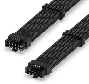 12VHPWR PSU Sleeved Cable, 12V-2x6, 600W Support, 60cm, Black | 12+4 Pin Male-Male, Direct PSU-to-GPU, 16AWG GPU Power Cable, Cable Combs Included, Clean Cable Routing, RTX 40/50 Series 12VHPWR PSU Sleeved Cable, 12V-2x6, 600W Support, 60cm, Black | 12+4 Pin Male-Male, Direct PSU-to-GPU, 16AWG GPU Power Cable, Cable Combs Included, Clean Cable Routing, RTX 40/50 Series