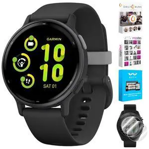 010-02862-10 Vivoactive 5 Fitness Smartwatch, Black | Official USA Partner Model | Bundle with Deco Essentials 2-Pack Screen Protector and Tech Smart USA Fitness & Wellness Suite 010-02862-10 Vivoactive 5 Fitness Smartwatch, Black | Official USA Partner Model | Bundle with Deco Essentials 2-Pack Screen Protector and Tech Smart USA Fitness & Wellness Suite