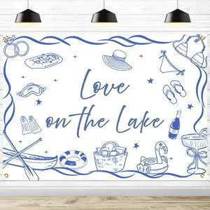 Love on The Lake Backdrop - Camping Bachelorette Party Decorations, Lake Bach Party Decorations, Camping Bachelorette Weekend Photo Props, 7 * 5Ft Love on The Lake Backdrop - Camping Bachelorette Party Decorations, Lake Bach Party Decorations, Camping Bachelorette Weekend Photo Props, 7 * 5Ft