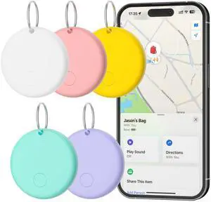 5 Pack Air Smart Tags for Apple Find My, IP67 Waterproof Bluetooth Smart Trackers for Keys, Luggage, Wallet, (iOS Only) Key Finder with Replaceable Battery, Bluetooth Item Finder 5 Pack Air Smart Tags for Apple Find My, IP67 Waterproof Bluetooth Smart Trackers for Keys, Luggage, Wallet, (iOS Only) Key Finder with Replaceable Battery, Bluetooth Item Finder