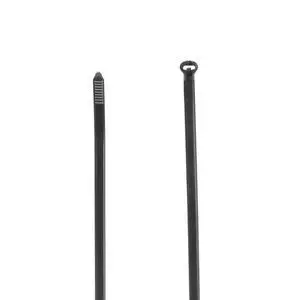 TY525MX 7" Black Cable Ties, 50 lb Tensile Strength, Stainless Steel Barb and Infinite Locking Positions, Weather and UV Resistant Nylon for Indoor and Outdoor Use, 100 Pack TY525MX 7" Black Cable Ties, 50 lb Tensile Strength, Stainless Steel Barb and Infinite Locking Positions, Weather and UV Resistant Nylon for Indoor and Outdoor Use, 100 Pack