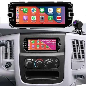 Car Radio for Dodge Ram 2002-2005, Jeep Wrangler 2003-2006, Grand Cherokee 1999-2004, Liberty 2002-2007, Dakota 2001-2004, 6.86inch Touchscreen Stereo Carplay Android Auto Camera Bluetooth GPS WiFi FM Car Radio for Dodge Ram 2002-2005, Jeep Wrangler 2003-2006, Grand Cherokee 1999-2004, Liberty 2002-2007, Dakota 2001-2004, 6.86inch Touchscreen Stereo Carplay Android Auto Camera Bluetooth GPS WiFi FM