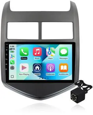 2+64G Android 14 Double Din Car Stereo for Chevrolet Sonic Aveo 2011-2015 with 9 Inch Touchscreen Radio Built-in Wireless Carplay/Android Auto/GPS/Bluetooth/FM/AUX-in/SWC/Backup Camera 2+64G Android 14 Double Din Car Stereo for Chevrolet Sonic Aveo 2011-2015 with 9 Inch Touchscreen Radio Built-in Wireless Carplay/Android Auto/GPS/Bluetooth/FM/AUX-in/SWC/Backup Camera