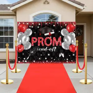 4 Set Prom Send Off 2026 with Carpet Runner Stainless Steel Stanchion 7 x 5 ft Class of 2026 Prom Background 3.3 x 16.5 ft Carpet Runner Velvet Ropes for Graduation Party Decoration(Red) 4 Set Prom Send Off 2026 with Carpet Runner Stainless Steel Stanchion 7 x 5 ft Class of 2026 Prom Background 3.3 x 16.5 ft Carpet Runner Velvet Ropes for Graduation Party Decoration(Red)
