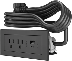 Legrand radiant Furniture Power Strip 2 Outlet USB A/C Black 6 Ft Cord Commercial Rated, Utlra Durable, Child Safe Tamper Resistant, Easy Installation, Screwless Bezel, Low Profile Legrand radiant Furniture Power Strip 2 Outlet USB A/C Black 6 Ft Cord Commercial Rated, Utlra Durable, Child Safe Tamper Resistant, Easy Installation, Screwless Bezel, Low Profile