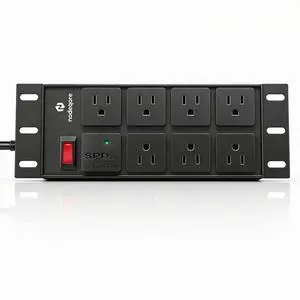 NodeQore 10 inch Rack PDU, 7 Rear Outlets, 1020J Surge Protection &15A Overload Switch, 2U RackMount, Rack Mount Power Strips for 10'' Mini Server Network Cabinets/Rack/Self, 6ft Cable NodeQore 10 inch Rack PDU, 7 Rear Outlets, 1020J Surge Protection &15A Overload Switch, 2U RackMount, Rack Mount Power Strips for 10'' Mini Server Network Cabinets/Rack/Self, 6ft Cable