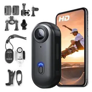 H7Pro 1080P Thumb Action Camera, Mini Body Camera with Magnetic Lanyard | Wearable POV Portable Body Cam with Waterproof Case, Hands-Free Recording, Helmet Cam for Work, Cycling, Vlogging (No Card) H7Pro 1080P Thumb Action Camera, Mini Body Camera with Magnetic Lanyard | Wearable POV Portable Body Cam with Waterproof Case, Hands-Free Recording, Helmet Cam for Work, Cycling, Vlogging (No Card)