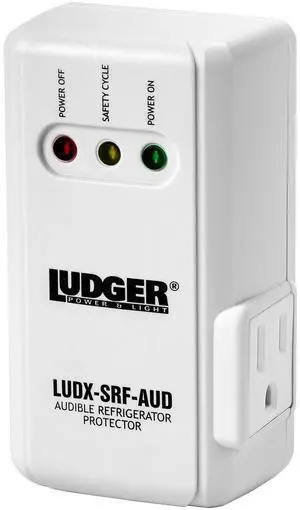 Power Surge Protector for Appliances (LUDX-SRF-AUD), ETL Certified, Appliance Surge Protector Refrigerator 90 Degrees, Connects to All Types of AC, Unique Side Socket, Audible Alarm Power Surge Protector for Appliances (LUDX-SRF-AUD), ETL Certified, Appliance Surge Protector Refrigerator 90 Degrees, Connects to All Types of AC, Unique Side Socket, Audible Alarm