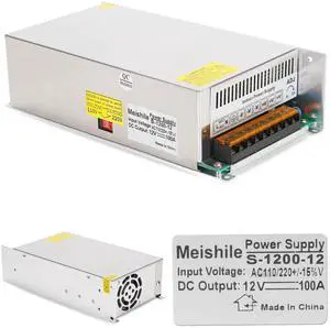 12V 100A 1200W DC Switching Power supply Adapter PSU AC-DC 12Volt Industrial Transformer Converter 0-80/50amps LED drive Lamp Meter Semiconductor Motor Pump Winch Stereos Amplifier Fan SMPS 110V/220V 12V 100A 1200W DC Switching Power supply Adapter PSU AC-DC 12Volt Industrial Transformer Converter 0-80/50amps LED drive Lamp Meter Semiconductor Motor Pump Winch Stereos Amplifier Fan SMPS 110V/220V