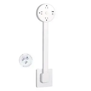 Rotating Multi-Outlet Extension with On/Off Power Switch and USB Ports, Vertical Power Lift Socket Expander, Extendable Power Strip for Behind Couches, Desks, or Tables Rotating Multi-Outlet Extension with On/Off Power Switch and USB Ports, Vertical Power Lift Socket Expander, Extendable Power Strip for Behind Couches, Desks, or Tables