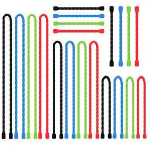 20 PCS Silicone Twist Ties Reusable Cable Ties Steel-Core Straps for Organizing Bundling and Holding All Purpose Bendable Cord Tie for Indoor Outdoor 4 6 12 18 24 inch (4 Colors) 20 PCS Silicone Twist Ties Reusable Cable Ties Steel-Core Straps for Organizing Bundling and Holding All Purpose Bendable Cord Tie for Indoor Outdoor 4 6 12 18 24 inch (4 Colors)