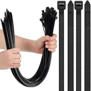 300 Pcs Zip Ties 36 Inch Heavy Duty 500 Lbs Extra Long Large Cable Ties Plastic Nylon Wire Tie for Indoor and Outdoor Use (Black) 300 Pcs Zip Ties 36 Inch Heavy Duty 500 Lbs Extra Long Large Cable Ties Plastic Nylon Wire Tie for Indoor and Outdoor Use (Black)