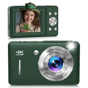Digital Camera, 44MP FHD 1080P Digital Point and Shoot Camera with Anti Shake, Smile Capture 16X Zoom, Compact Small Camera for Teens Girls Kids Adults(Green) Digital Camera, 44MP FHD 1080P Digital Point and Shoot Camera with Anti Shake, Smile Capture 16X Zoom, Compact Small Camera for Teens Girls Kids Adults(Green)