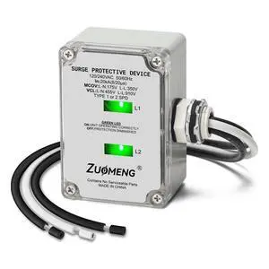 HVAC Surge Protector, 120/240VAC Universal Air Conditioner Surge Protective Device with 20kA Surge Absorption, Dual LED Indicators, 3 Type of Protection to Protect HVAC Systems HVAC Surge Protector, 120/240VAC Universal Air Conditioner Surge Protective Device with 20kA Surge Absorption, Dual LED Indicators, 3 Type of Protection to Protect HVAC Systems