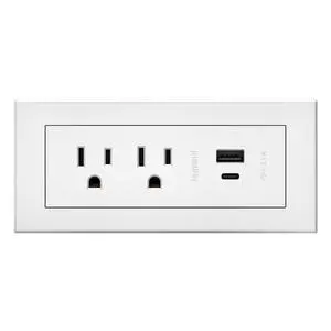 Legrand radiant Furniture Power Strip 2 Outlet USB A/C White 6 Ft Cord | Commercial Rated, Utlra Durable, Child Safe Tamper Resistant, Easy Installation, Screwless Bezel, Low Profile Legrand radiant Furniture Power Strip 2 Outlet USB A/C White 6 Ft Cord | Commercial Rated, Utlra Durable, Child Safe Tamper Resistant, Easy Installation, Screwless Bezel, Low Profile