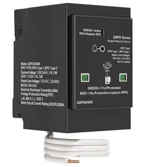 Replacement for Siemens QSPD2A065P Plug-in Surge Protection Device, 2-Pole 65kA 120/240V, 1Ø, 3W, Fits Siemens Type QP Load Centers, Whole House Power Spike Protection, LED Indicator & Audible Alarm Replacement for Siemens QSPD2A065P Plug-in Surge Protection Device, 2-Pole 65kA 120/240V, 1Ø, 3W, Fits Siemens Type QP Load Centers, Whole House Power Spike Protection, LED Indicator & Audible Alarm