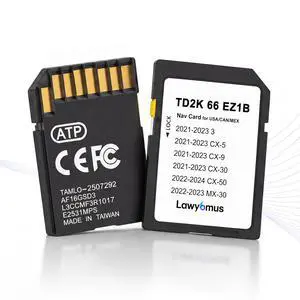 TD2K66EZ1B Mazda Navigation SD Card Compatible with 2021-2023 CX5 CX9 CX30 Mazda 3, 2022-2024 CX50, 2022-2023 MX-30 - Offline North America Maps - Enables HUD & Speed Sign Recognition - Plug and Play TD2K66EZ1B Mazda Navigation SD Card Compatible with 2021-2023 CX5 CX9 CX30 Mazda 3, 2022-2024 CX50, 2022-2023 MX-30 - Offline North America Maps - Enables HUD & Speed Sign Recognition - Plug and Play