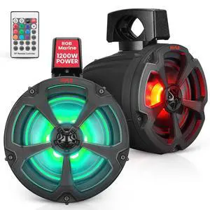 6.5 Off-Road Speakers, 1200W Marine Grade Speakers with RGB Lights & Remote, Amplified Vehicle Speakers for ATV, UTV Sound System, 4x4, Jeep & Marine Watercraft, Bluetooth, Aux Input 6.5 Off-Road Speakers, 1200W Marine Grade Speakers with RGB Lights & Remote, Amplified Vehicle Speakers for ATV, UTV Sound System, 4x4, Jeep & Marine Watercraft, Bluetooth, Aux Input