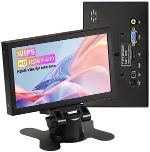 Mini Monitor 7 Inch Screen HDMI, Portable Vga Monitor with AV BNC, 1024×600 LCD Small Screen with Built-in Speakers, 178° View Angle IPS, Multi-Function Small Display for Raspberry Pi PC/TV/DVD/CVBS Mini Monitor 7 Inch Screen HDMI, Portable Vga Monitor with AV BNC, 1024×600 LCD Small Screen with Built-in Speakers, 178° View Angle IPS, Multi-Function Small Display for Raspberry Pi PC/TV/DVD/CVBS