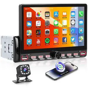 Single Din Car Radio with Bluetooth iOS/Android Mirror Link Share Same Video, 7" IPS Touch Screen Car Radio 1 Din with Piano Keys Support Backup Camera Mirror Link Bluetooth FM USB EQ SWC Single Din Car Radio with Bluetooth iOS/Android Mirror Link Share Same Video, 7" IPS Touch Screen Car Radio 1 Din with Piano Keys Support Backup Camera Mirror Link Bluetooth FM USB EQ SWC