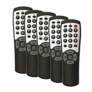 5-Pack Brightstar BR100B Universal TV Remote 5-Pack Brightstar BR100B Universal TV Remote