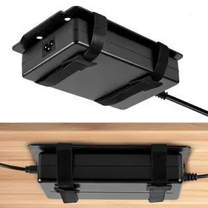 Universal Metal Laptop Charger Holder, Adjustable Under Desk Power Brick Mount Organizer for Charging Bricks & Cables Space Saving Power Adapters Mount, Secure Supply Holder for Laptop Chargers,Black Universal Metal Laptop Charger Holder, Adjustable Under Desk Power Brick Mount Organizer for Charging Bricks & Cables Space Saving Power Adapters Mount, Secure Supply Holder for Laptop Chargers,Black