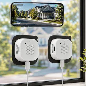 (2 Pack) 2K 3MP Window Camera with Night Vision, 5GHz & 2.4GHz WiFi Indoor Camera for Home Security, Anti-Glare Design, Motion/Human Detection, Easy & Quick Setup, 24/7 Recording (2 Pack) 2K 3MP Window Camera with Night Vision, 5GHz & 2.4GHz WiFi Indoor Camera for Home Security, Anti-Glare Design, Motion/Human Detection, Easy & Quick Setup, 24/7 Recording