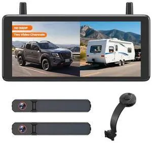 AUTO·VOX 7.2" Solar Wireless Dual Backup Cameras with Suction Cup Mount, 1080P DVR Split Screen, Adjustable Windshield Mount, Front and Rear View, IP69K Waterproof for Truck RV Trailer SUV AUTO·VOX 7.2" Solar Wireless Dual Backup Cameras with Suction Cup Mount, 1080P DVR Split Screen, Adjustable Windshield Mount, Front and Rear View, IP69K Waterproof for Truck RV Trailer SUV