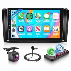4G+64G Android Car Radio for Mercedes-Benz ML-Class W164 ML350 ML500 ML550 2005-2011, 9 Wireless CarPlay Android Auto Car Stereo Mirror Link GPS WiFi BT FM RDS SWC Backup Camera 4G+64G Android Car Radio for Mercedes-Benz ML-Class W164 ML350 ML500 ML550 2005-2011, 9 Wireless CarPlay Android Auto Car Stereo Mirror Link GPS WiFi BT FM RDS SWC Backup Camera