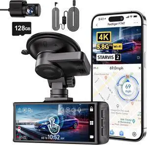 F7N Touch & OBD Hardwire Kit, 4K Dash Cam Front and Rear, STARVIS 2 Sensor, Touch Screen 3.18", 128GB Card Included, Voice Control, 5.8GHz WiFi Car Dash Camera, GPS, Night Vision F7N Touch & OBD Hardwire Kit, 4K Dash Cam Front and Rear, STARVIS 2 Sensor, Touch Screen 3.18", 128GB Card Included, Voice Control, 5.8GHz WiFi Car Dash Camera, GPS, Night Vision