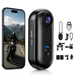 4K Mini Body Camera, Waterproof Wearable Cam | for Cycling, Motorcycle, Vlogging, 64GB Built-in Storage, Sports POV Cam, Helmet Mounted, Mount Everywhere 4K Mini Body Camera, Waterproof Wearable Cam | for Cycling, Motorcycle, Vlogging, 64GB Built-in Storage, Sports POV Cam, Helmet Mounted, Mount Everywhere