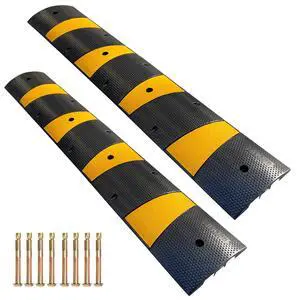 Rubber Speed Bump 6 Feet Rubber Driveway Modular Heavy Duty Speed 72.4 x 12 x 2.4 Inch Cable Protector Ramp for Garage Gravel Roads Asphalt Concrete, 6Ft-Speed Bump (2 Pack 6ft Speed Hump) Rubber Speed Bump 6 Feet Rubber Driveway Modular Heavy Duty Speed 72.4 x 12 x 2.4 Inch Cable Protector Ramp for Garage Gravel Roads Asphalt Concrete, 6Ft-Speed Bump (2 Pack 6ft Speed Hump)