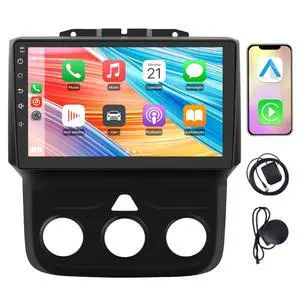 Car Radio for Dodge Ram 1500 2500 3500 2013-2019 CarPlay | 4GB RAM 64GB ROM Android Auto GPS DSP RDS,Upgrade BT 5.0 WiFi 5G and 9" HD IPS Display Rearview AM/FM Radio Manual AC Only Car Radio for Dodge Ram 1500 2500 3500 2013-2019 CarPlay | 4GB RAM 64GB ROM Android Auto GPS DSP RDS,Upgrade BT 5.0 WiFi 5G and 9" HD IPS Display Rearview AM/FM Radio Manual AC Only