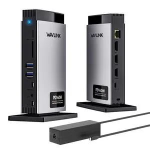 Laptop Docking Station 3 Monitors(Max Resolution: Single 8K or Triple 4K), 11-in-1 USB C Docking Station with 125W PD3.1 Pass-Through & Power Adapter, 2*HDMI + DP, for MacBook M1M4 & Windows Laptop Docking Station 3 Monitors(Max Resolution: Single 8K or Triple 4K), 11-in-1 USB C Docking Station with 125W PD3.1 Pass-Through & Power Adapter, 2*HDMI + DP, for MacBook M1M4 & Windows