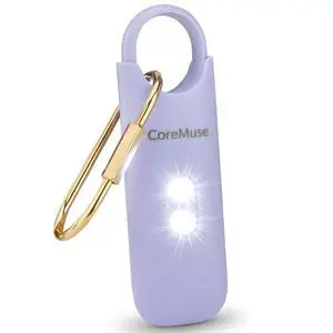 Personal Safety Alarm for Women Panic Button 130dB Siren with Dual LED Strobe Flashlight, Rechargeable Self Defense Keychain for Night Walking, Campus, Travel Gifts for Women (Violet) Personal Safety Alarm for Women Panic Button 130dB Siren with Dual LED Strobe Flashlight, Rechargeable Self Defense Keychain for Night Walking, Campus, Travel Gifts for Women (Violet)