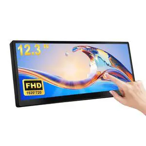 12.3 Inch Touch Screen Monitor IPS 1920x720 Stretched Bar LCD CNC Shell Mini Secondary Screen Portable Display HDMI for Laptop PC Temperature Aida64 GPU CPU RAM Monitoring 12.3 Inch Touch Screen Monitor IPS 1920x720 Stretched Bar LCD CNC Shell Mini Secondary Screen Portable Display HDMI for Laptop PC Temperature Aida64 GPU CPU RAM Monitoring
