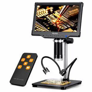10.1" LCD Soldering Microscope for PCB Repair | Large live view helps you track solder joints, circuit traces and small components without a computer 10.1" LCD Soldering Microscope for PCB Repair | Large live view helps you track solder joints, circuit traces and small components without a computer