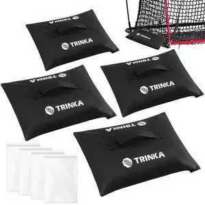 4PCS Sports Net Sandbags, All Sport Sandbags, Weighted Anchors | for Baseball Nets, Soccer Goals, Golf Nets, Football Nets, Hockey Nets and More, Black 4PCS Sports Net Sandbags, All Sport Sandbags, Weighted Anchors | for Baseball Nets, Soccer Goals, Golf Nets, Football Nets, Hockey Nets and More, Black
