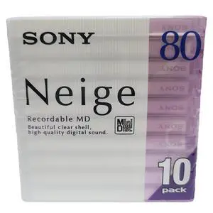 Neige 80 Minute Blank minidisc 10 disc Pack Neige 80 Minute Blank minidisc 10 disc Pack