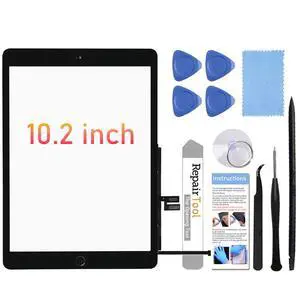 for iPad 7th/8th Generation Screen Replacement Digitizer 10.2"(A2197,A2198,A2200,A2270,A2428,A2429,A2430),for iPad 7/8 Screen Replacement Parts(NO LCD),+Home Button+Pre-Installed+Repair Tools(Black) for iPad 7th/8th Generation Screen Replacement Digitizer 10.2"(A2197,A2198,A2200,A2270,A2428,A2429,A2430),for iPad 7/8 Screen Replacement Parts(NO LCD),+Home Button+Pre-Installed+Repair Tools(Black)