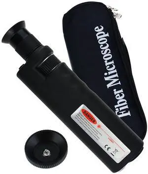 400x Handheld Fiber Optic Microscope Inspection Tool Portable Microscope Fiber Optic Tools Lighted Pocket Microscope LED Light Coaxial Illumination 2.5mm FC SC ST and 1.25mm LC Adapter 400x Handheld Fiber Optic Microscope Inspection Tool Portable Microscope Fiber Optic Tools Lighted Pocket Microscope LED Light Coaxial Illumination 2.5mm FC SC ST and 1.25mm LC Adapter