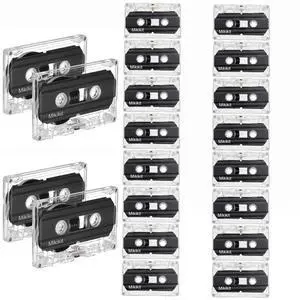 20 Pcs Audio Tape Blank Cassette Tape for Mixtape Cassette Tape Tapes for Recording 30 Minute Cassettes 30 Min Recording Time Tapes Standard Size Cassettes Low Noise Tape 20 Pcs Audio Tape Blank Cassette Tape for Mixtape Cassette Tape Tapes for Recording 30 Minute Cassettes 30 Min Recording Time Tapes Standard Size Cassettes Low Noise Tape