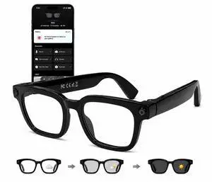 Smart Glasses with Camera for Travel, Recording, Translation, Music Player | 8MP camera, voice control, real-time translation, object recognition, photochromic lenses and open-ear audio Smart Glasses with Camera for Travel, Recording, Translation, Music Player | 8MP camera, voice control, real-time translation, object recognition, photochromic lenses and open-ear audio