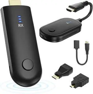 Wireless HDMI Transmitter and Receiver4K,165ft/50M Extender 2.4G/5G Dual Band Adapter, 4K Input 2160P Output, Plug & Play Portable Video Audio for Laptop PC TV Box Projector Wireless HDMI Transmitter and Receiver4K,165ft/50M Extender 2.4G/5G Dual Band Adapter, 4K Input 2160P Output, Plug & Play Portable Video Audio for Laptop PC TV Box Projector