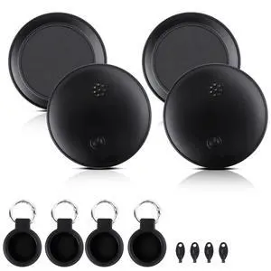 Dual System Bluetooth Tracker for iOS and Android: Smart Tag 4 Pack - Compatible with Apple Find My (iOS) & Google's Find Hub(Android) for Keys, Luggage, Wallet, Vehicles - Long Range Item Locator Dual System Bluetooth Tracker for iOS and Android: Smart Tag 4 Pack - Compatible with Apple Find My (iOS) & Google's Find Hub(Android) for Keys, Luggage, Wallet, Vehicles - Long Range Item Locator